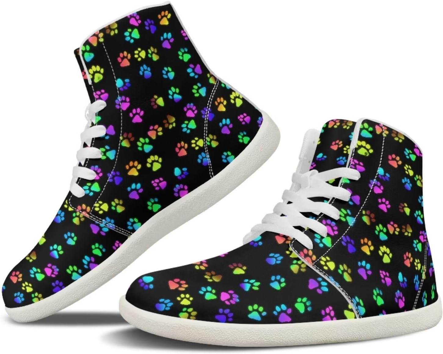 

Мужские кроссовки chaqlin Mid Top, противоскользящие, широкой посадки, минималистичного дизайна, классические модные высокие кеды, шнуровка, стильные повседневные кроссовки для пар, Colorful Paw