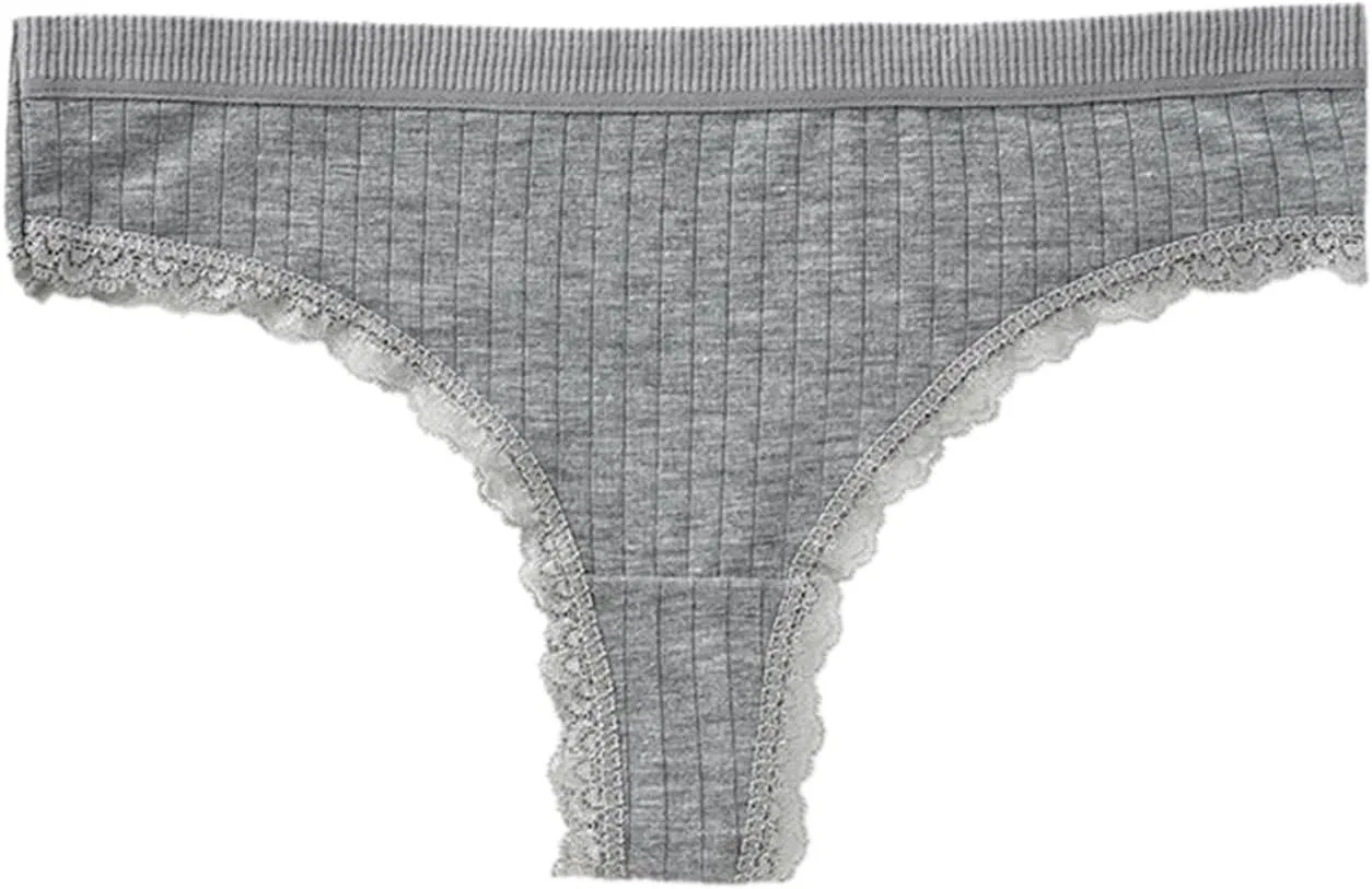 Generic Женские кружевные трусики-стринги с низкой посадкой, дышащие, бесшовные, удобные, эластичные, подтягивающие ягодицы, для комфортного ношения в течение всего дня, серый