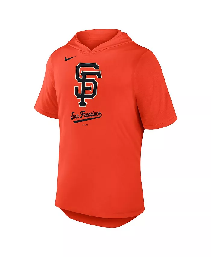 Мужская оранжевая толстовка-футболка San Francisco Giants из трикотажа с эффектом три-бленд Nike — фото 2