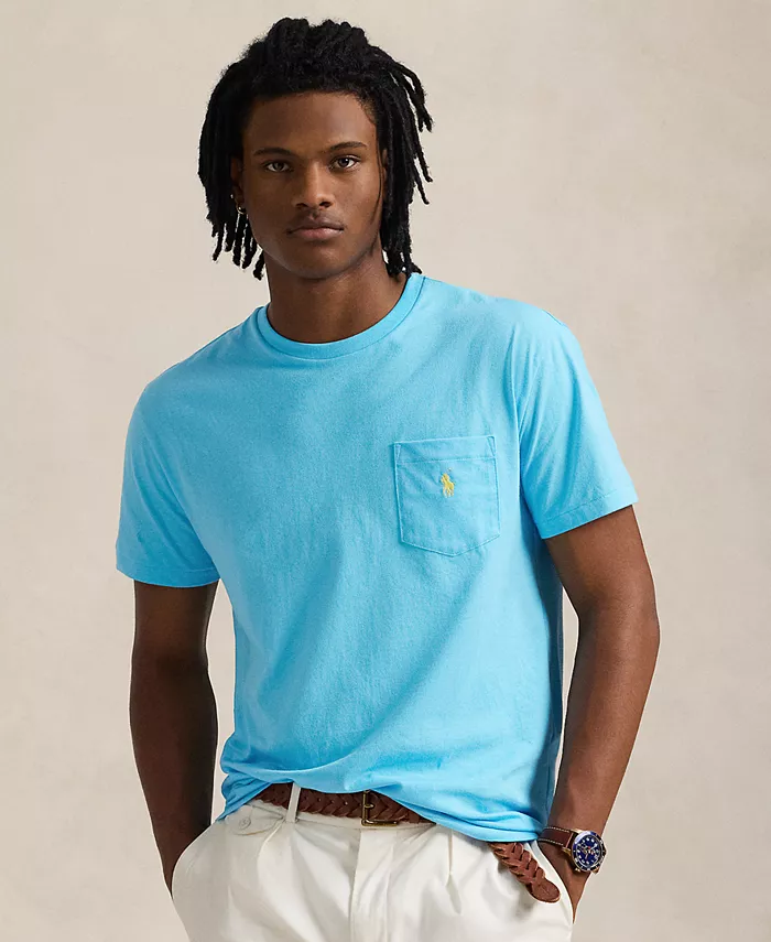 

Мужская классическая футболка с карманом из джерси Polo Ralph Lauren, мультиколор