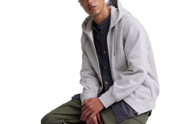 

Толстовка унисекс небесно-серая Uniqlo, серый