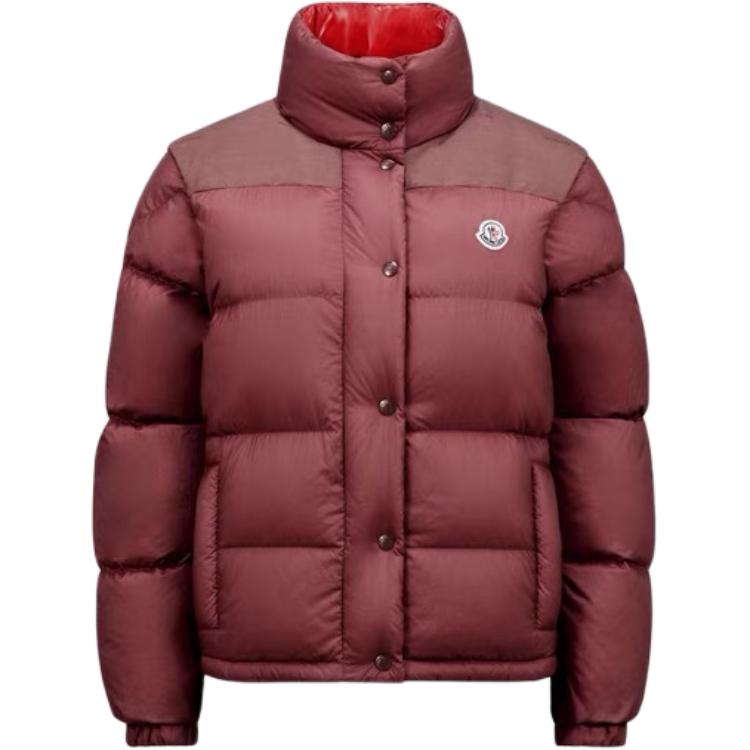 Reversible Короткая Пуховая Куртка Moncler, Темно-Красный/Ярко-Красный — фото 2