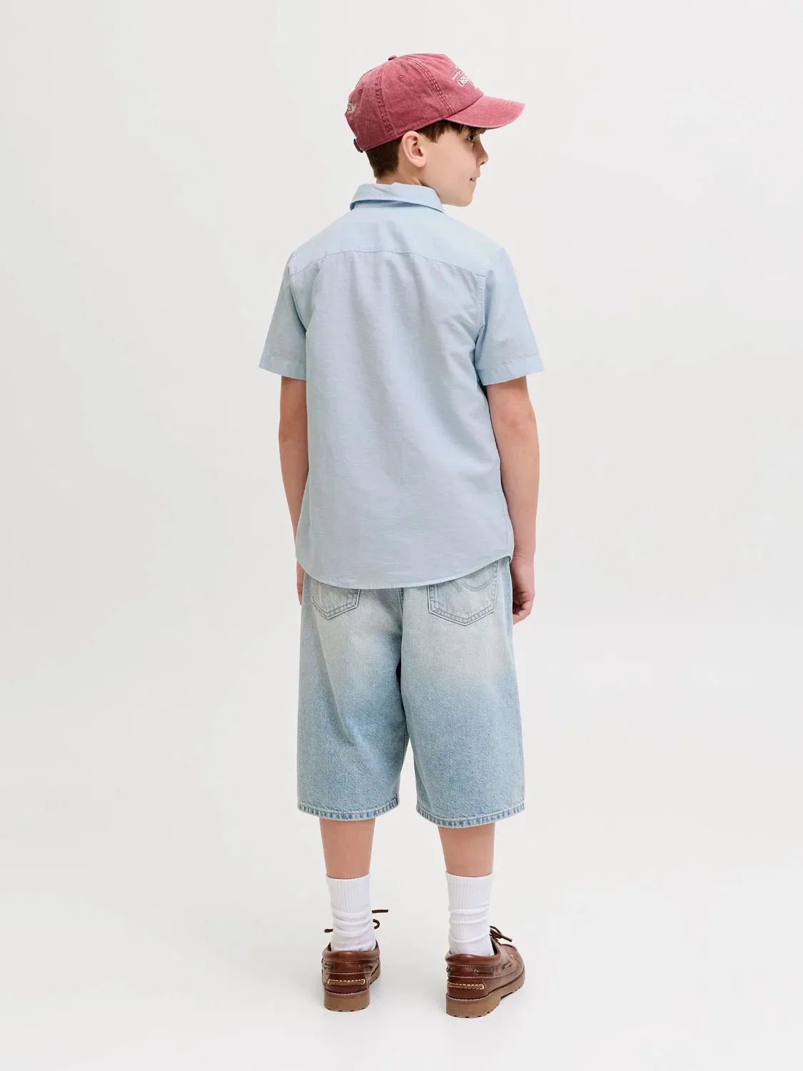 Рубашка из льна с хлопком, JACK & JONES Junior, celestial blue — фото 3