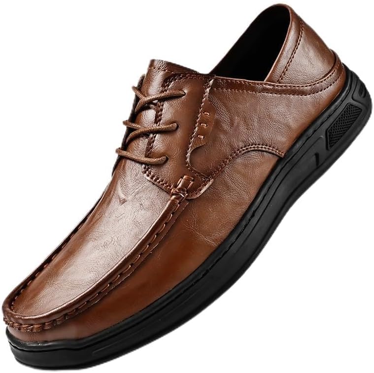 

Мужские премиальные деловые туфли из коровьей кожи, прогулочные туфли, оксфорды, повседневные классические туфли, повседневные кроссовки, дизайн с натуральной текстурой, ручная строчка, удобные, мягкие Generic, коричневый