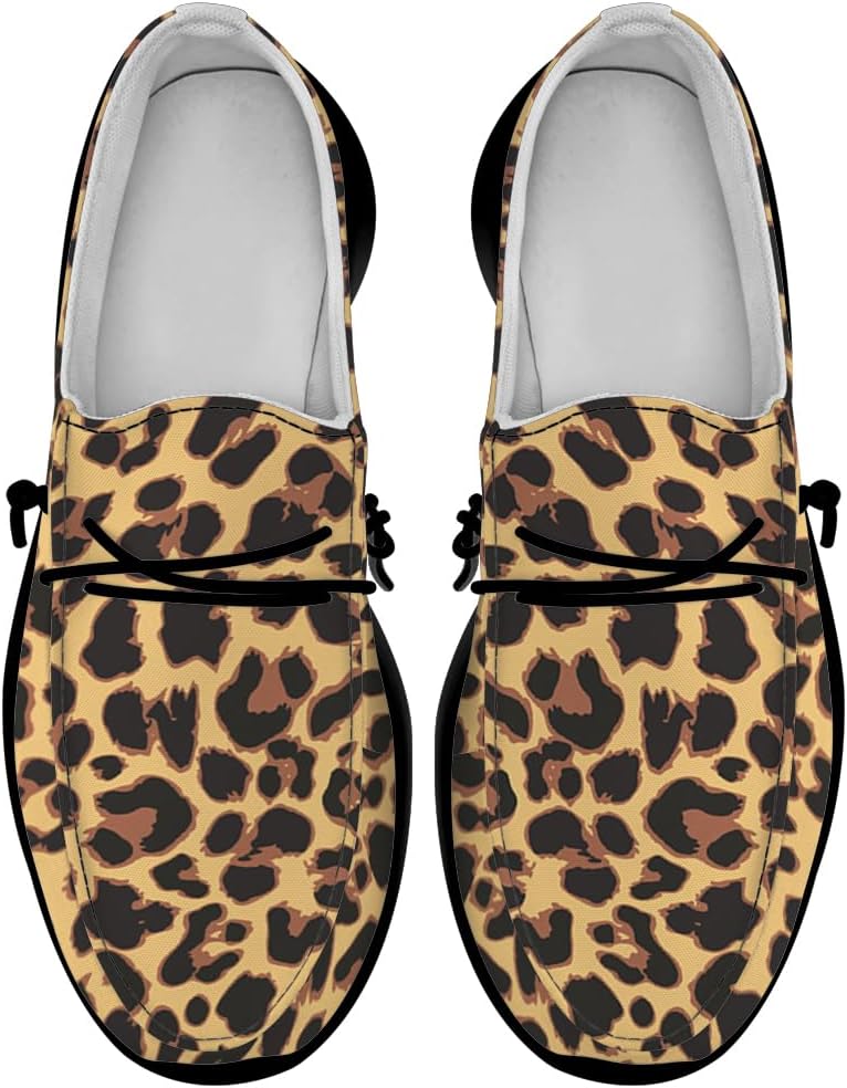 

Лоферы Quorax с леопардовым принтом для женщин и мужчин, слипоны, обувь для ходьбы, подарки для женщин и мужчин, черный