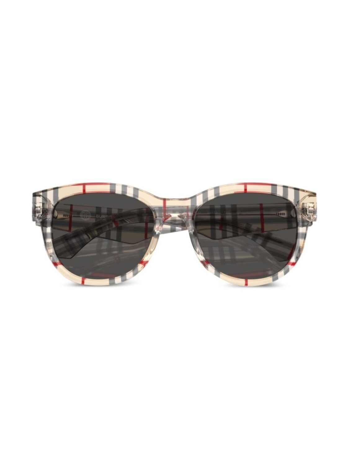 Burberry Eyewear солнцезащитные очки в оправе панто с узором Vintage Check, нейтральный цвет — фото 3