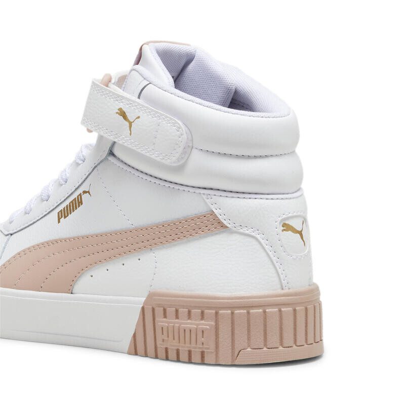 Кроссовки Carina 2.0 Mid Женские PUMA White Rose Quartz Gold Pink — фото 2