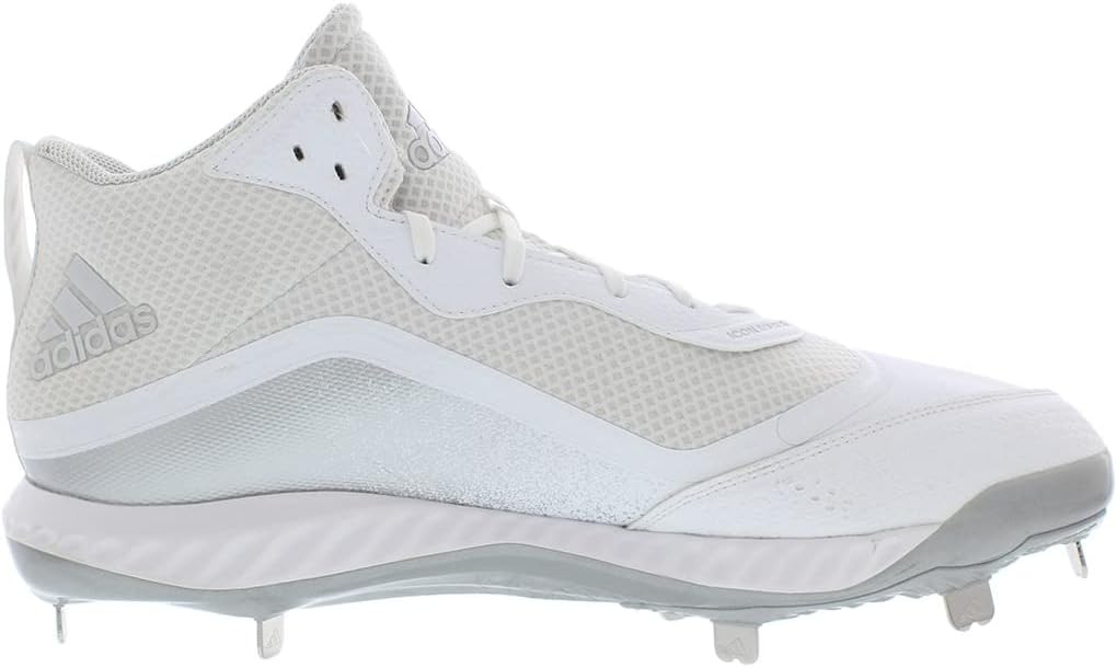 Мужские бейсбольные бутсы adidas Icon V Bounce, белый/серебряный — фото 2