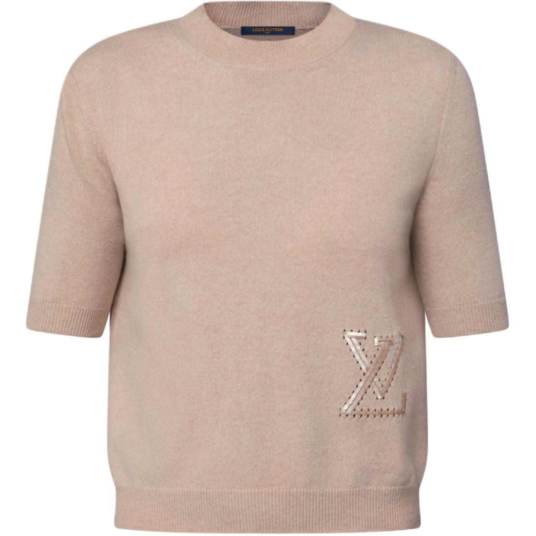 

Топ с пайетками Signature Knit LOUIS VUITTON, бежевый