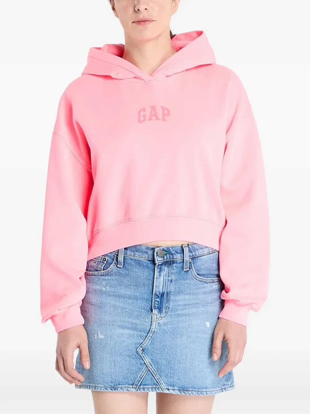 Худи с длинными рукавами и логотипом Gap, розовый