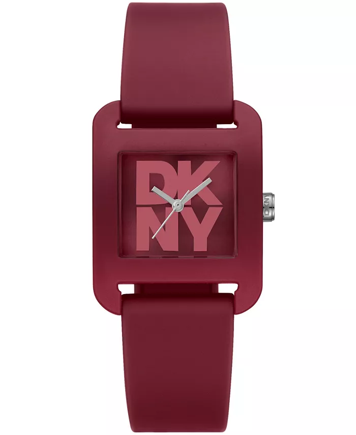 

Женские городские спортивные часы с темно-красным силиконовым ремешком, 37 мм DKNY