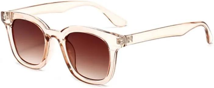 

Модные солнцезащитные очки с градиентным переходом для женщин, винтажные, маленькие, ретро, ​​квадратные, с защитой от УФ-излучения UV400 MTZJH, C5 Light Brown