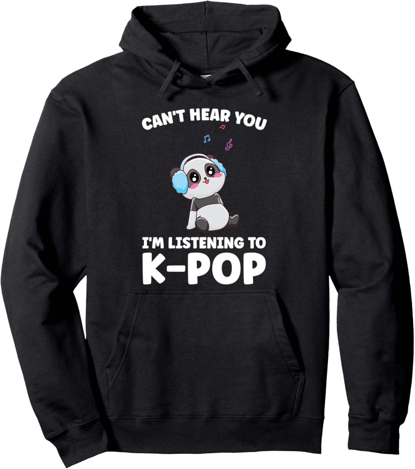 

Я тебя не слышу, я слушаю K-pop. Корейская толстовка South Korea Gifts, черный