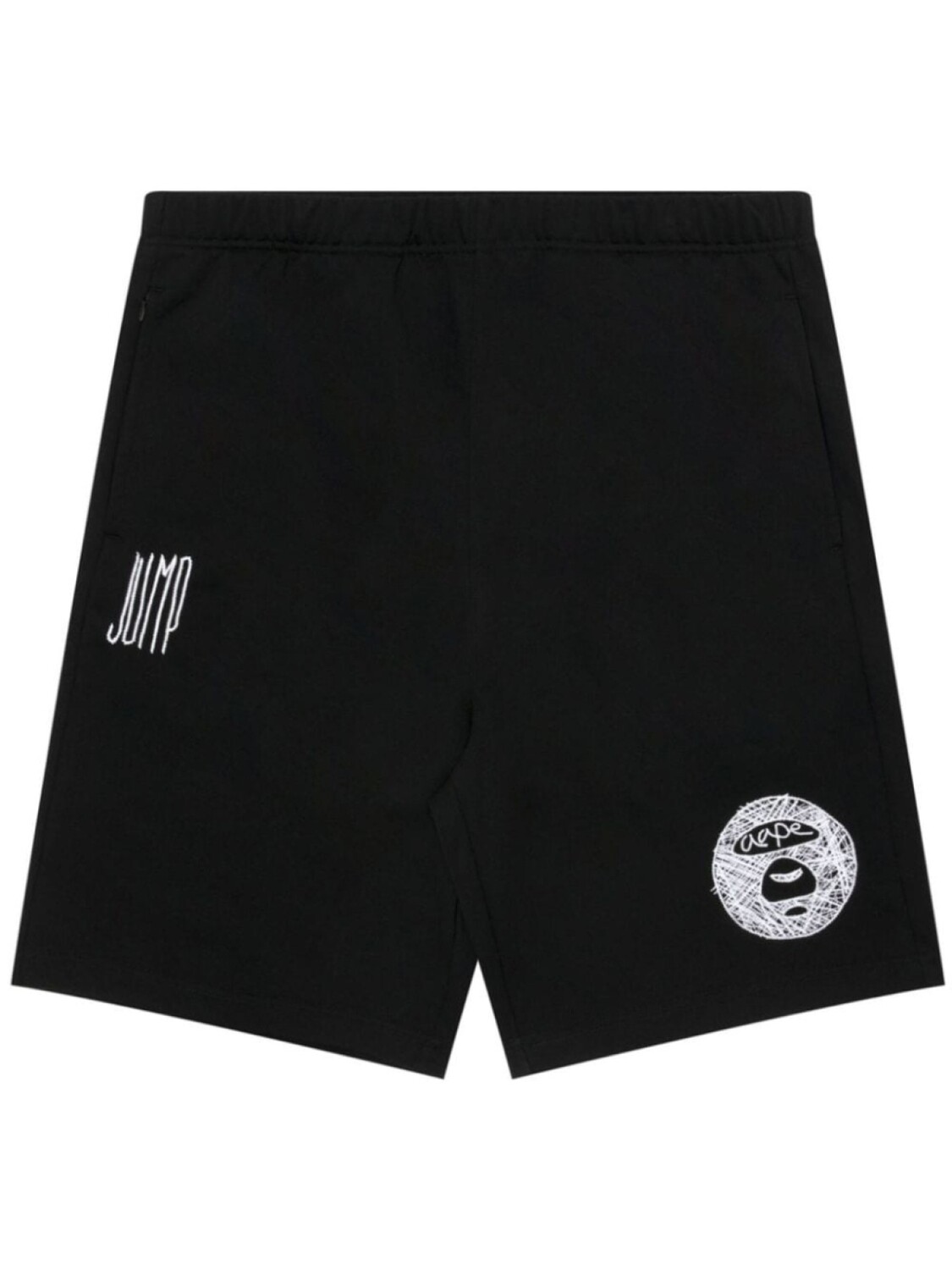 

AAPE BY *A BATHING APE спортивные шорты с вышитым логотипом, черный