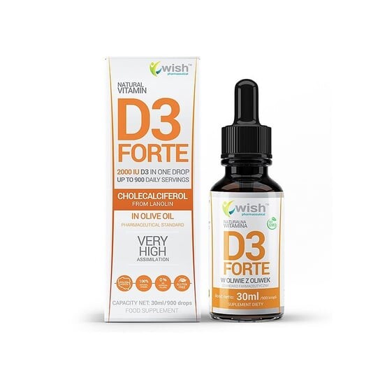

Wish Витамин D3 ФОРТЕ 2000 МЕ в каплях - 30 мл Wish Pharmaceutical
