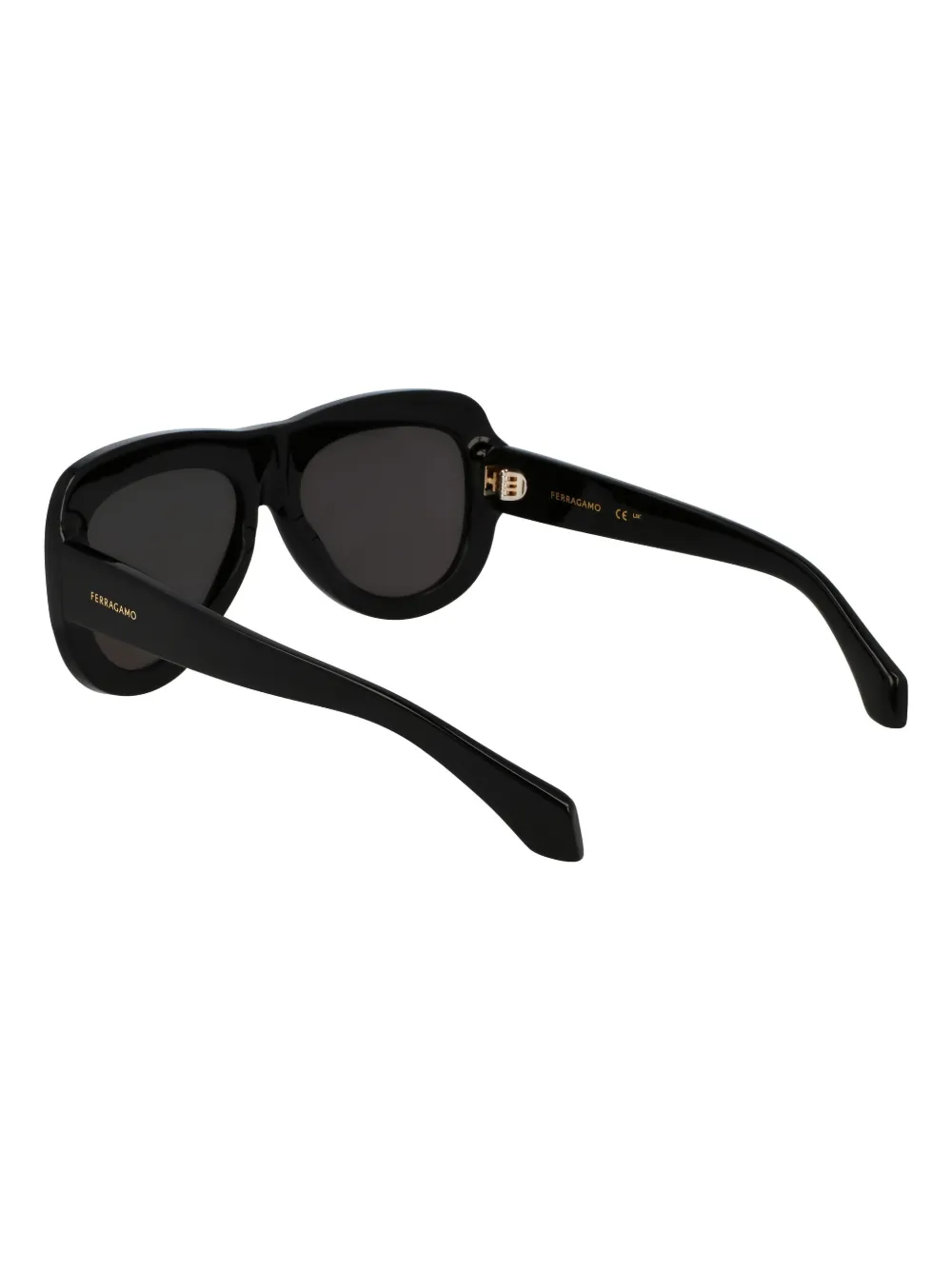 

Солнцезащитные очки в оправе «пилот» Ferragamo Eyewear, черный