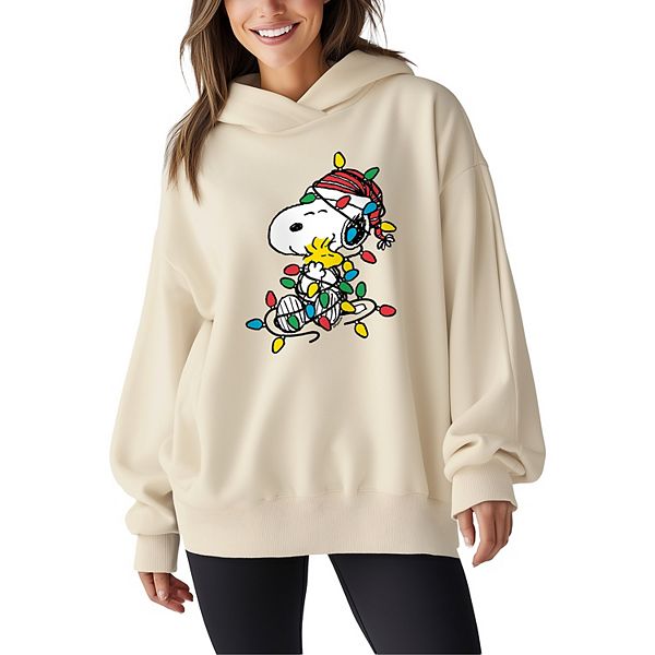 

Женский оверсайз худи с принтом Peanuts Snoopy & Woodstock Licensed Character, Cream, Коричневый, Женский оверсайз худи с принтом Peanuts Snoopy & Woodstock Licensed Character, Cream