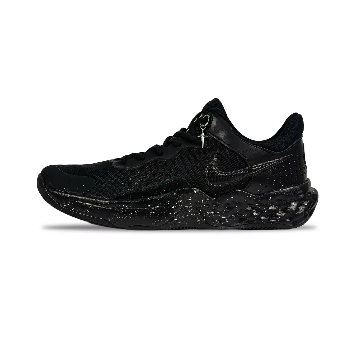 

Nike Баскетбольные кроссовки Fly By Mid 3 Black Warrior с амортизацией и износостойкостью, мужские, черные