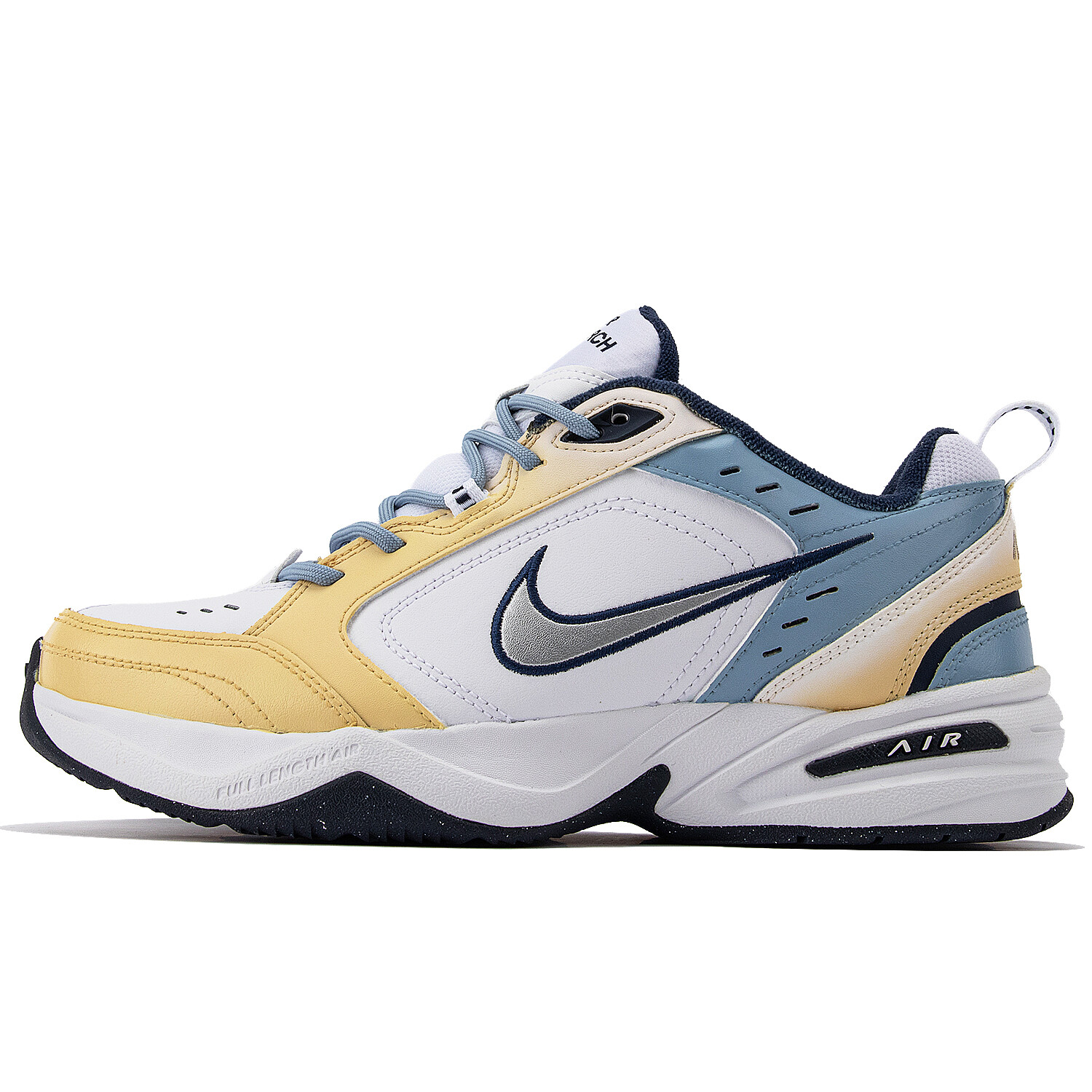 

Кроссовки Nike Air Monarch 4 Chunky Sneakers Unisex Low-top Yellow/blue/white, черный/серо-синий