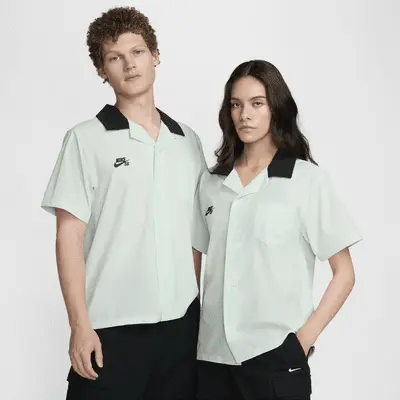 

Футболка Nike SB Button-Up Skate Bowler Shirt, цвет Barely Green/Black