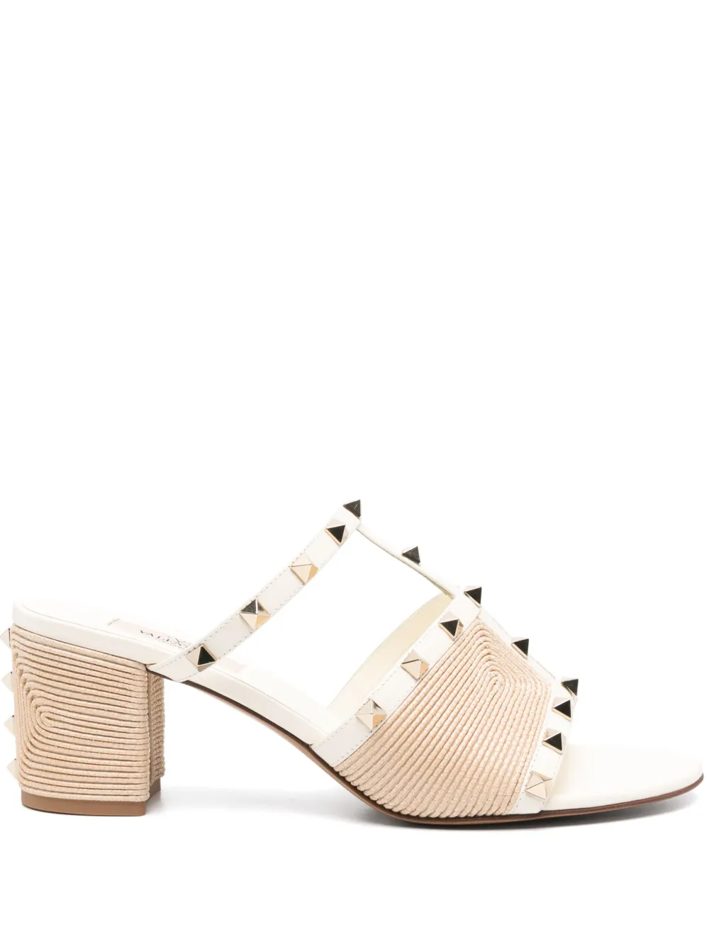 Мюли Rockstud 70 VALENTINO GARAVANI, нейтральный