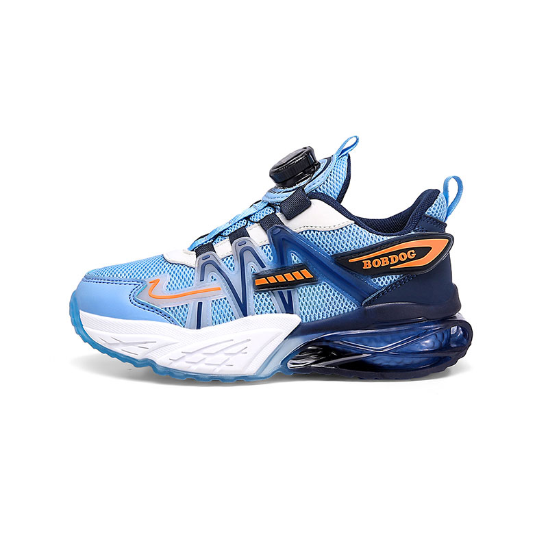 

Нескользящие и износостойкие кроссовки Rebound с легкой амортизацией и низким верхом для детей. Детская обувь для повседневной жизни. BOBDOG, синий