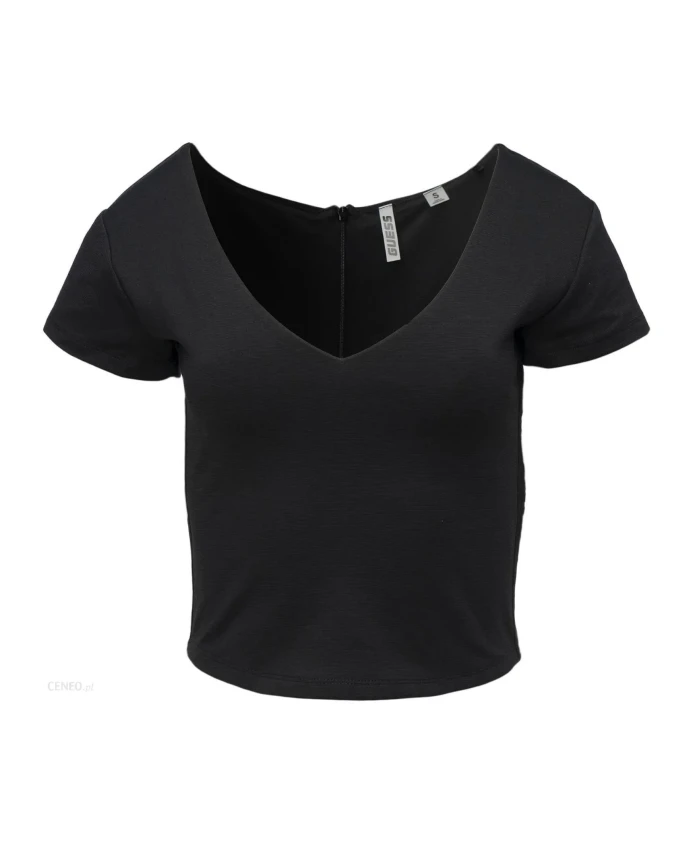 

Черная женская футболка с коротким рукавом Guess, черный