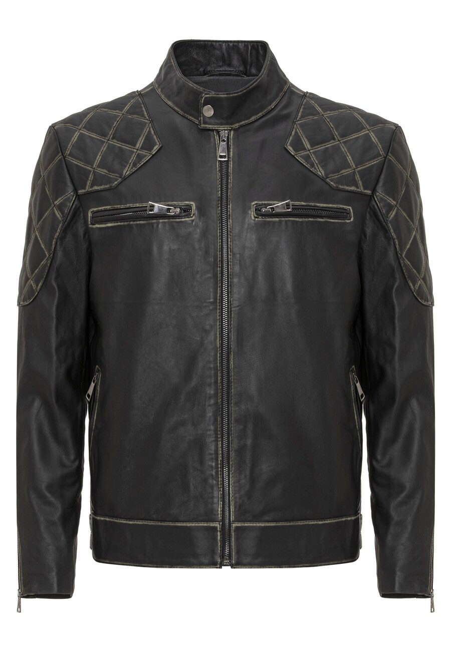 

Кожаная куртка Jimmy Sanders Between-Season Jacket, черный