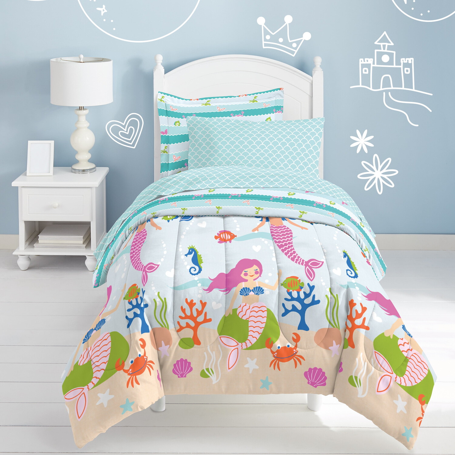 

Комплект постельного белья Dream Factory Mermaid Dreams Twin, 5 предметов