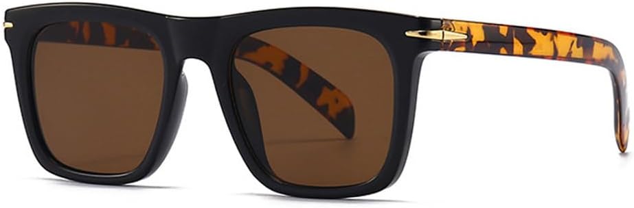 

Ретро женские солнцезащитные очки класса люкс с декоративными заклепками, защита от УФ-излучения UV400; мужские солнцезащитные очки с градиентным покрытием HVTVTLA, Black Leopard Tea