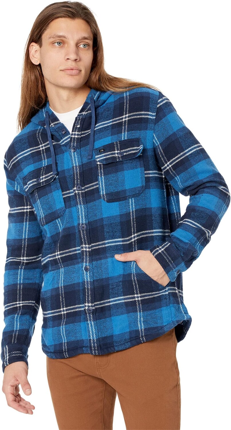 

Лонгслив Quiksilver Barton Long Sleeve Hooded Flannel, цвет Insignia Blue Barton