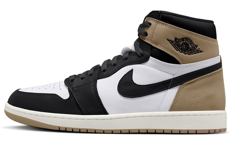 

Air 1 High OG WMNS "Latte", кроссовки женские Jordan, коричневый/черный