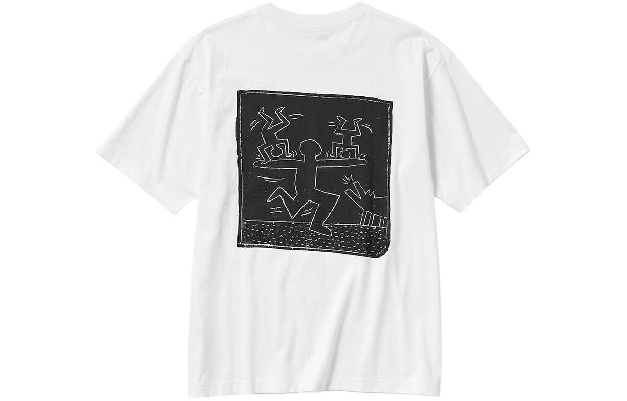 Футболка X Keith Haring Co-branded Series, унисекс, белая Uniqlo, белый — фото 2