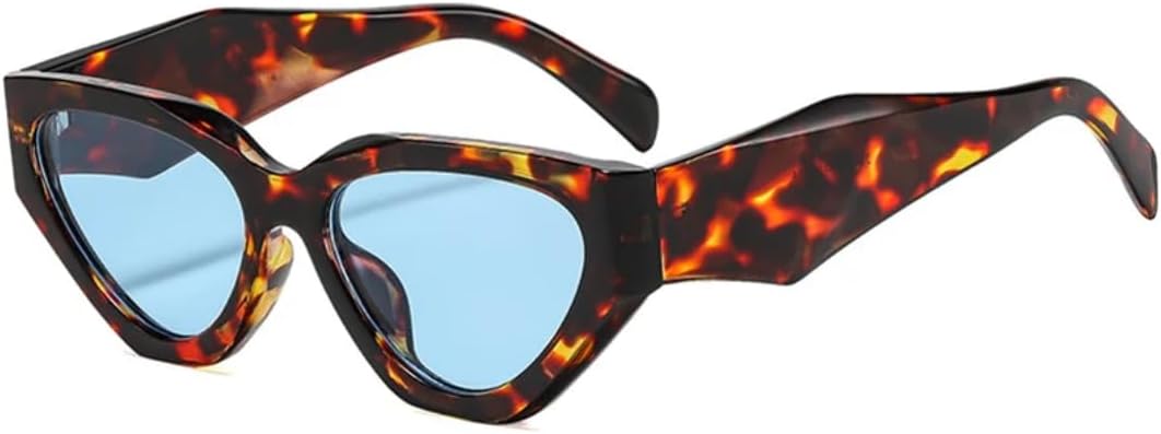 

Модные солнцезащитные очки «кошачий глаз» неправильной формы для женщин, винтажные, роскошные, для мужчин, для активного отдыха и вождения, солнцезащитные очки для женщин с защитой от УФ-излучения UV400 VRTRFFTR, Flower Blue