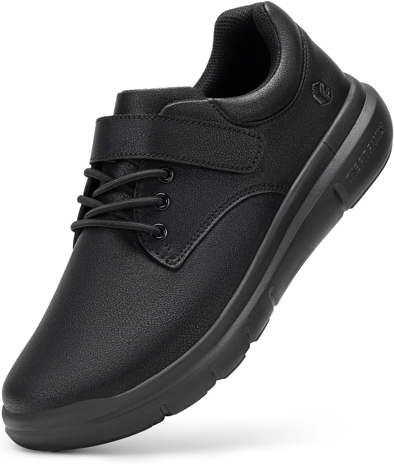 Мужские кроссовки FitVille Extra Wide с отделкой из микрофибровой кожи, деловые и повседневные, регулируемые, удобные, с амортизацией, для ходьбы по широкой стопе, Deep Black