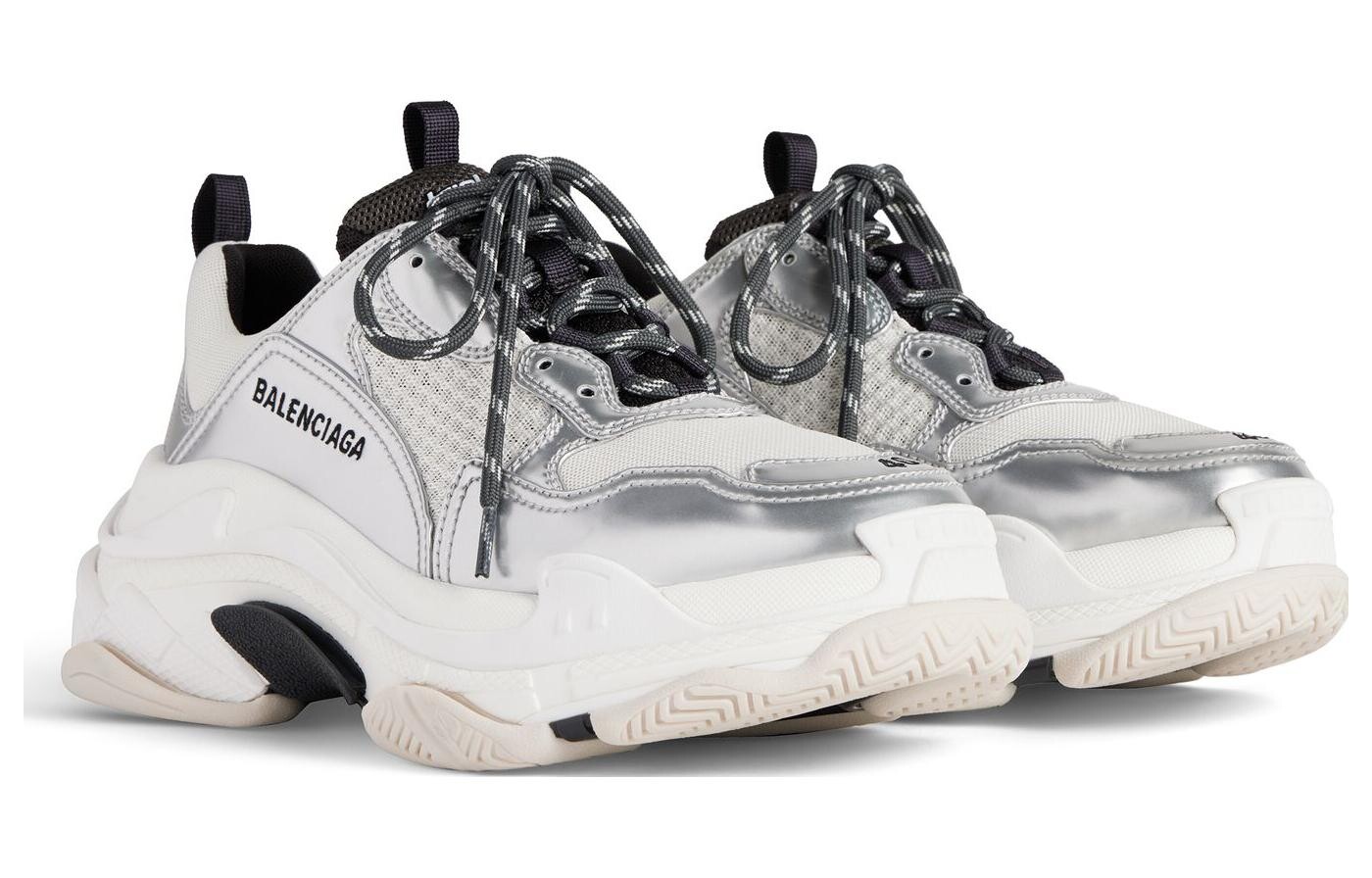 Кроссовки мужские Balenciaga Triple S, серебряный — фото 3
