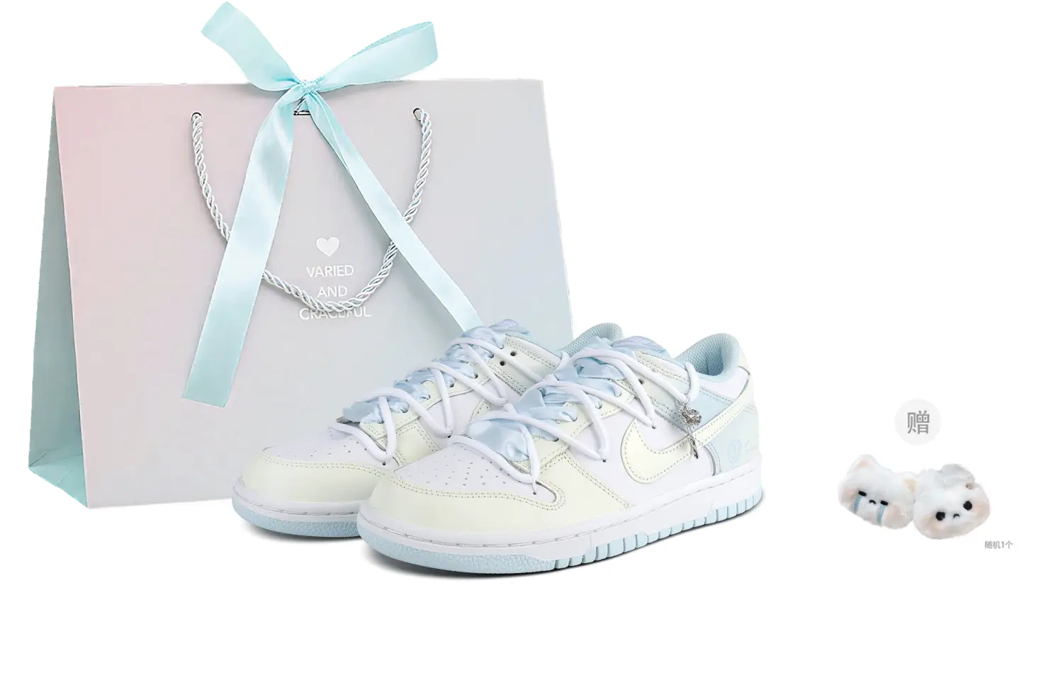 

Nike Dunk Abrasion Resistant Low top Skateboard Shoes Unisex Light Blue