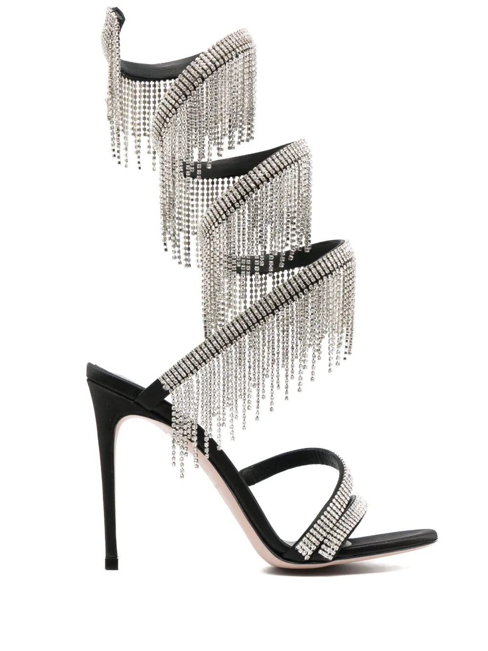 Босоножки Jewels 105 с бахромой Le Silla, черный