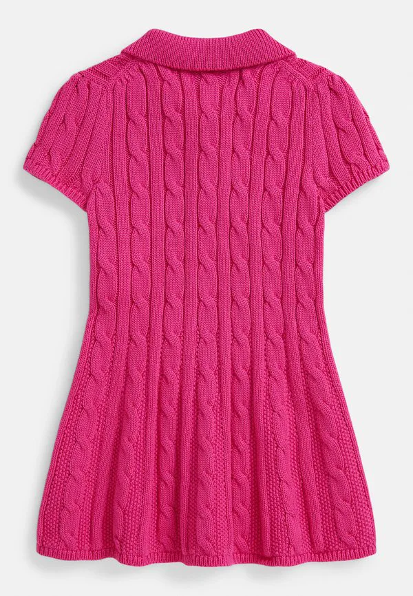 Платье-Поло из хлопка крупной вязки Polo Ralph Lauren, College Pink — фото 2