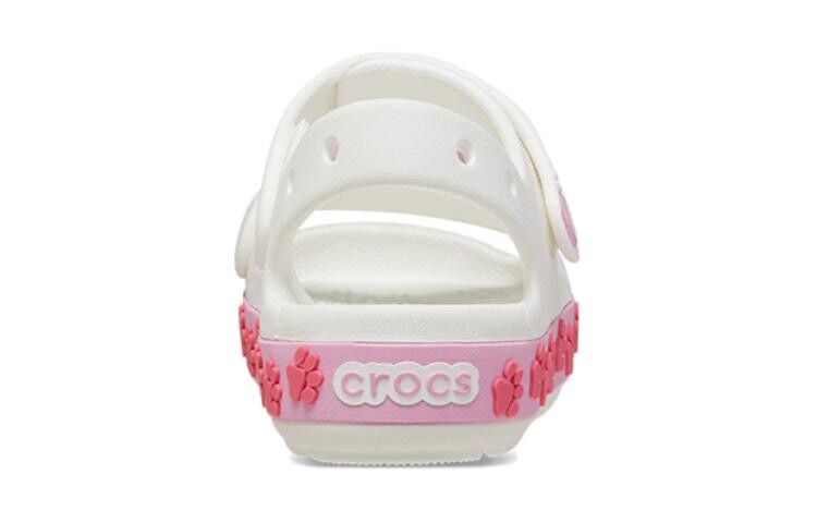 Детские сандалии детские белые/розовые Crocs, розовый — фото 4