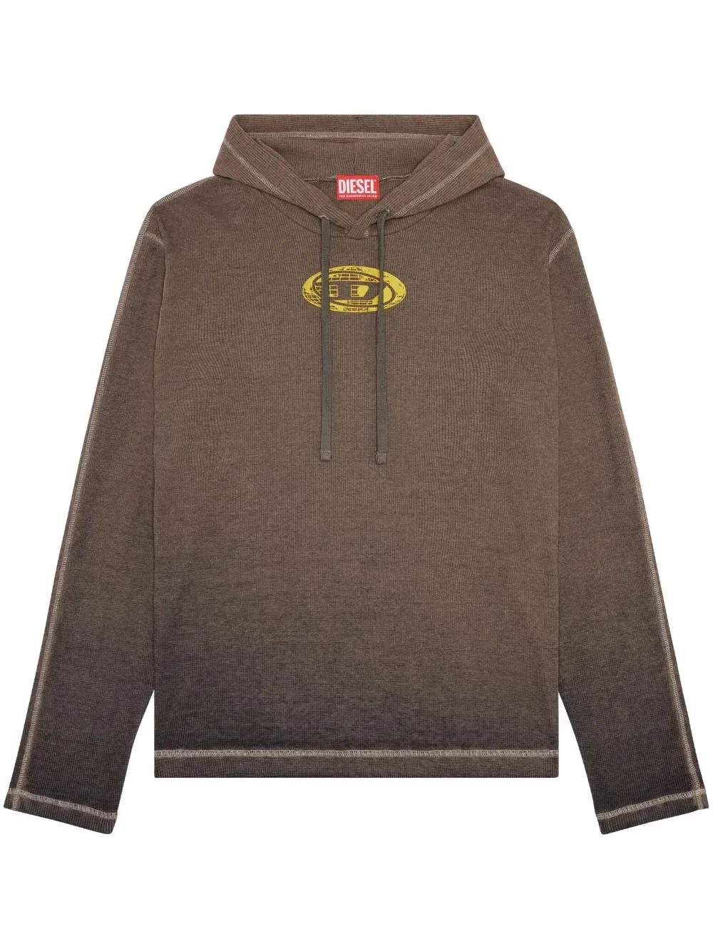 Худи T-Crone с длинными рукавами Diesel, коричневый