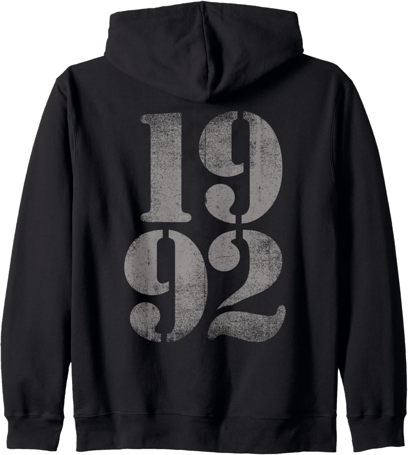 

Винтажная толстовка на молнии в стиле ретро с эффектом потертости, 1992 год Retro Style Birth Year Apparel Gifts, черный
