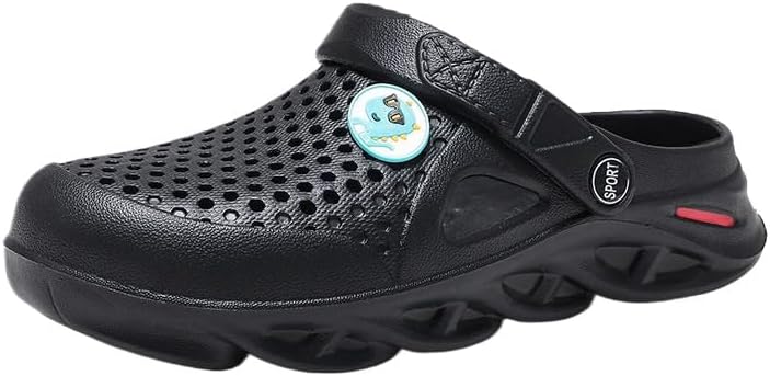 

Мужские летние комфортные сабо - легко надеваются, мягкая подошва, Закрытый носок, сандалии для пляжа и сада Clolinde, черный