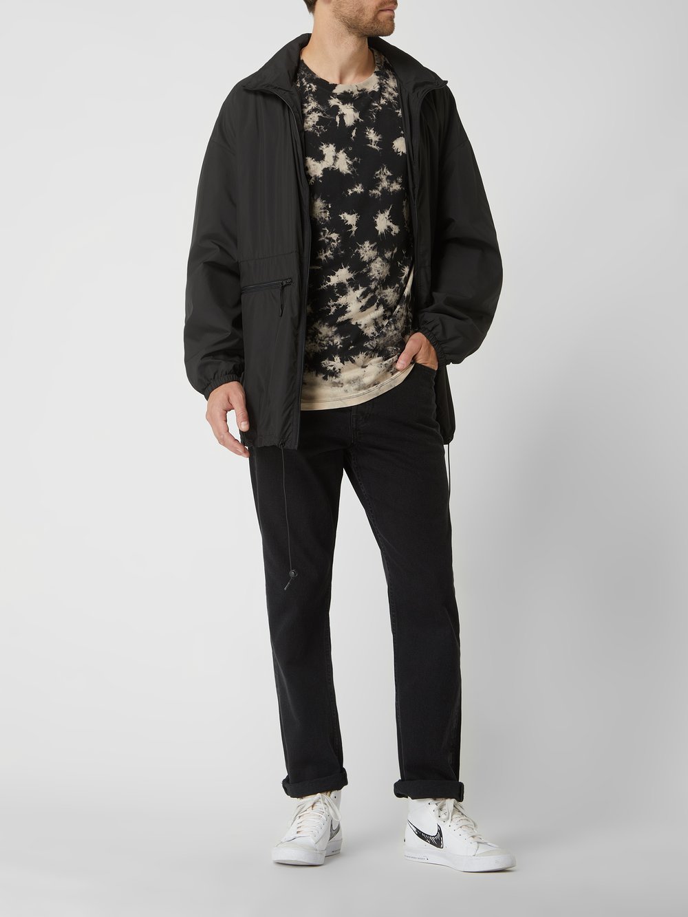 

Свободные хлопковые джинсы, модель «Крис» Jack & Jones, черный
