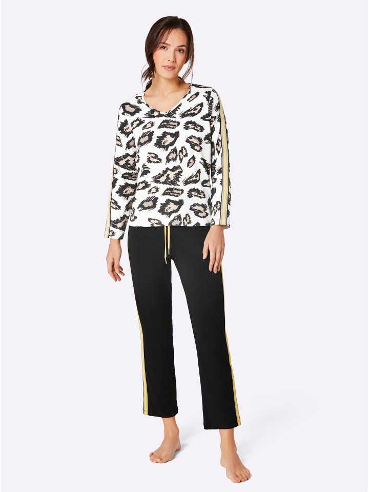 

WITT WEIDEN Пижама с принтом цвета экрю и черного цвета