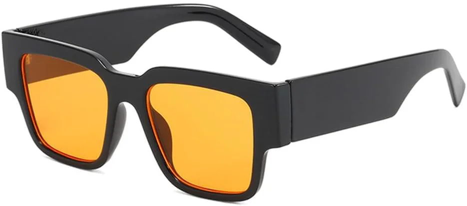 

Большие солнцезащитные очки, яркие цвета, очки для женщин в стиле ретро, ​​модные солнцезащитные очки с защитой от УФ-излучения UV400 MTZJH, Black Orange