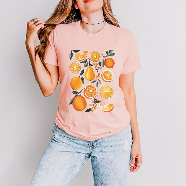 

Футболка с принтом Orange slice collage Simply Sage Market, Blush, Зеленый, Футболка с принтом Orange slice collage Simply Sage Market, Blush