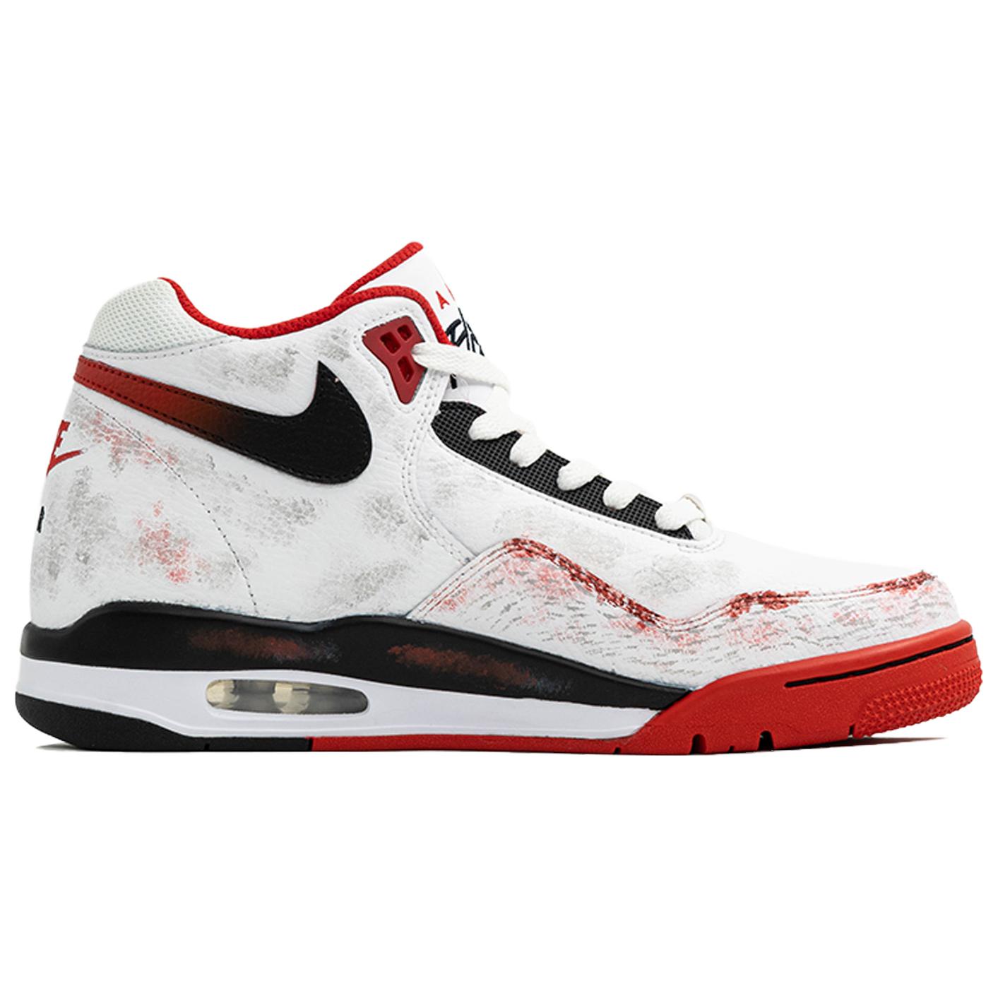 Nike Мужские баскетбольные кроссовки Flight Legacy Vintage средней высоты, красно-черный — фото 4