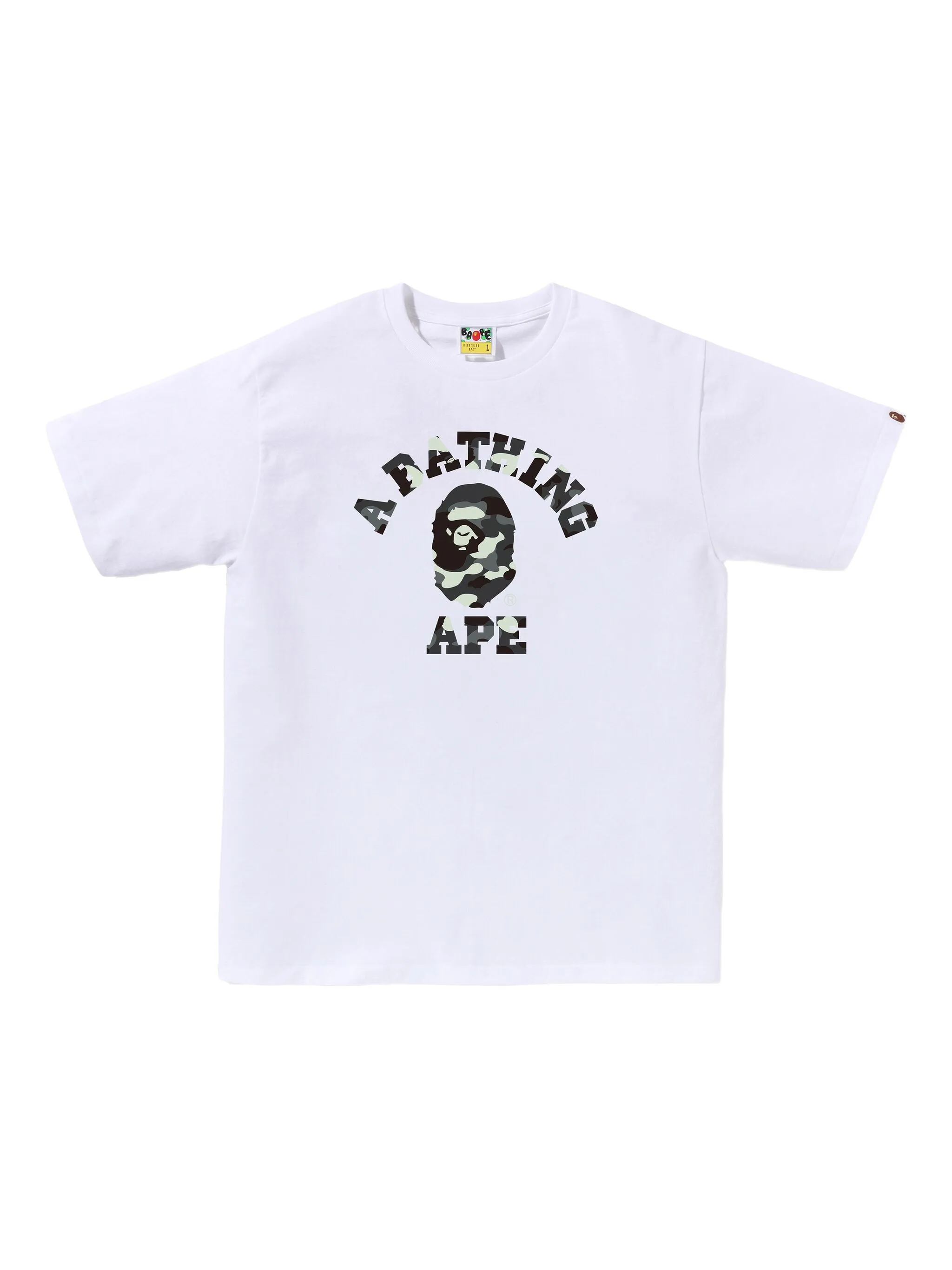 

Футболка с камуфляжным принтом A Bathing Ape, белый