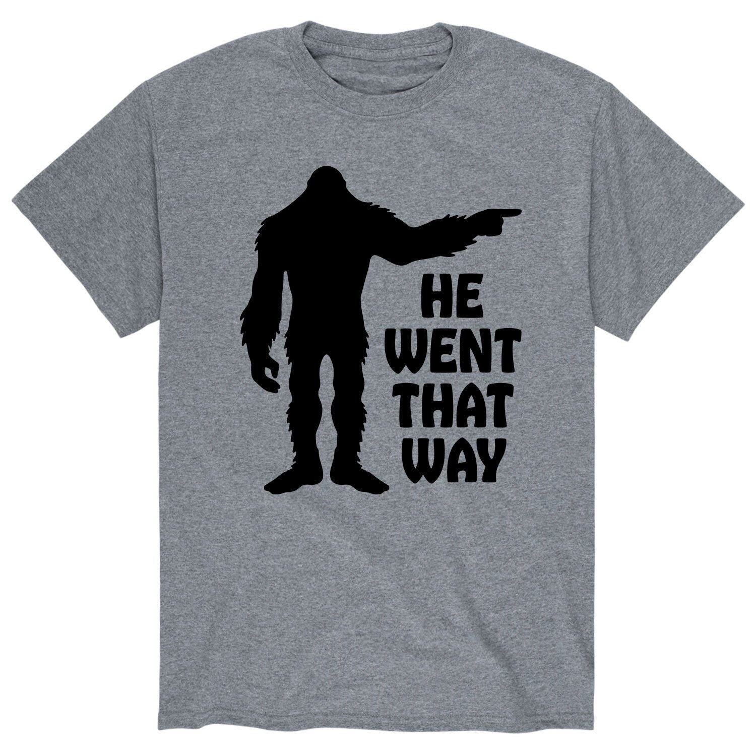 

Мужская футболка Sasquatch he Went That Way Licensed Character